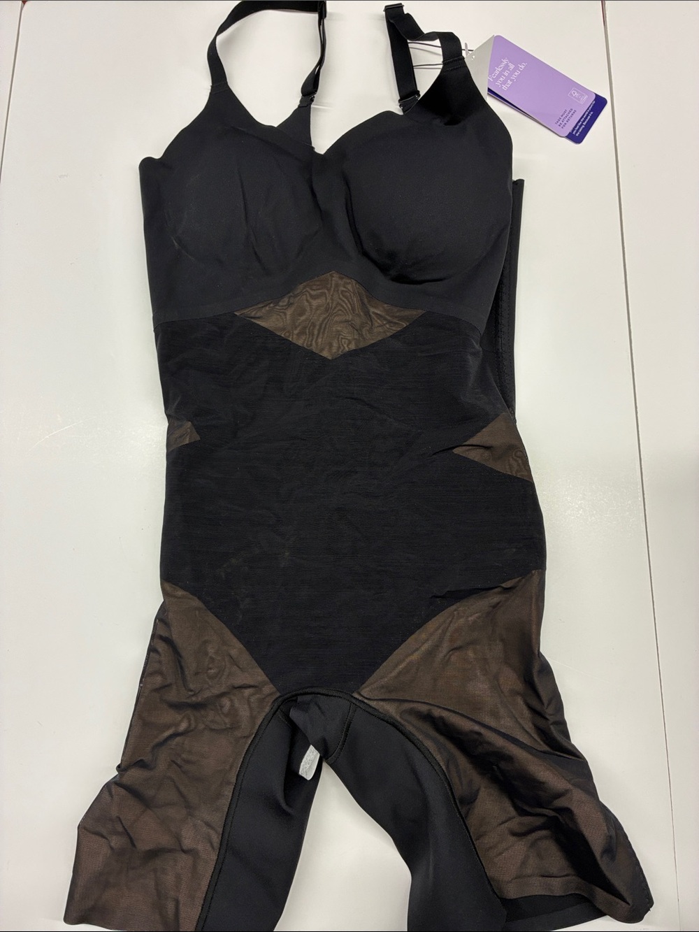 NEW Honeylove Shapewear Bodysuit with Mesh Accents Size Small